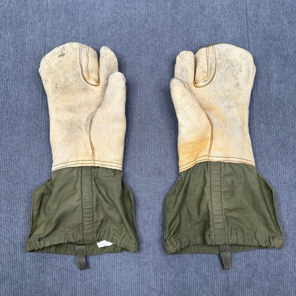 Vintage US Military‎ Cold Weather Trigger Finger Mitten Shells Large OG-208